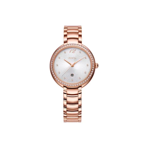 FIYTA Allure Series Кварцевый механизм Нержавеющая сталь Ремешок Женские часы Белый циферблат