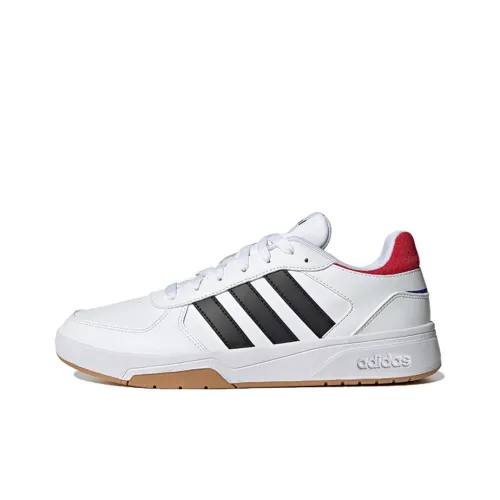 Adidas Neo Courtbeat Slip Resistant Abrasion Resistant Низкие Кроссовки для скейтбординга Белый Черный Красный