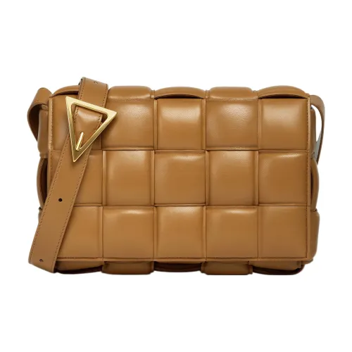 Bottega Veneta CASSETTE Pillow Bag Lambskin Shoulder Bag Women's Caramel
