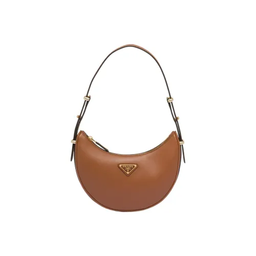 PRADA Кожа Полумесяц Сумка через плечо Сумка Сумка через плечо Женская Коньяк