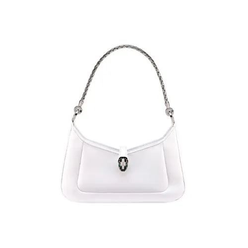 BVLGARI Serpenti Forever Телячья кожа Сумка через плечо Женская Белая