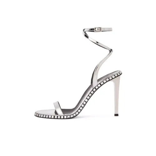 Giuseppe Zanotti GZ Bellatriks Стильные Сандалии 10,5 см Женские Серебряные