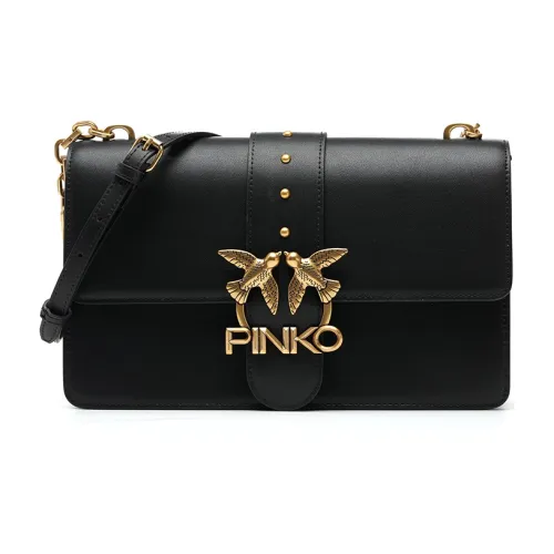 PINKO Сумка через плечо из коровьей кожи большая женская черная