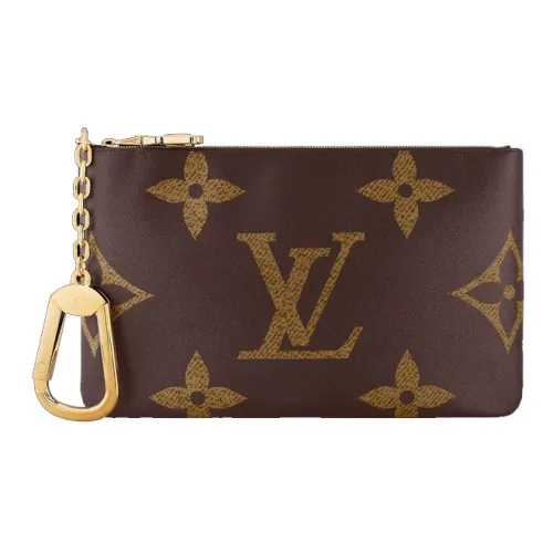 LOUIS VUITTON Покрытый холст Кошелек для монет Женские Коричневый