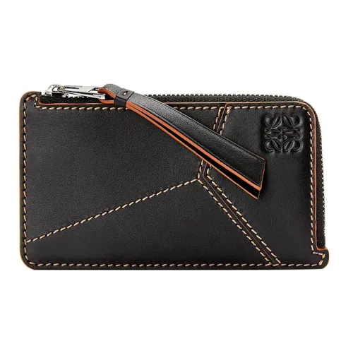 LOEWE PuzzleAnagram Гладкая коровья кожа Держатель для карт Мужской Черный