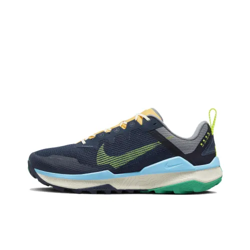 Nike Wildhorse 8 Амортизаторы Шок Устойчивость к истиранию Низкие Кроссовки для бега по пересеченной местности Мужские Черный Синий Зеленый