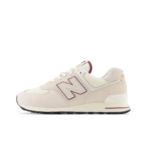 New Balance NB 574 Устойчивый к истиранию Дышащий Легкий Низкий Топ Повседневные Городские Коммутирующие Беговые кроссовки Унисекс Экрю