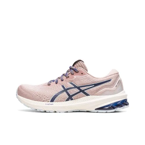 Asics GT 1000 11 Амортизация Износостойкий Низкий Топ Тренировочные Спринт Беговые Кроссовки Женские Розовый Фиолетовый