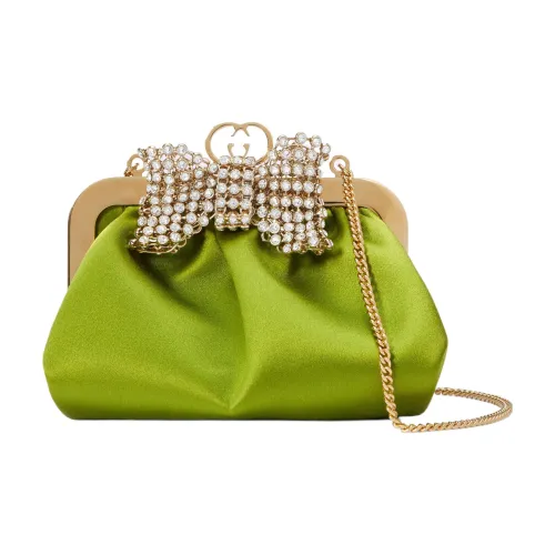 GUCCI Сатин Клатч Женский Зеленый