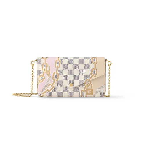 LOUIS VUITTON Холст 3 в 1 Сумка через плечо Стандартная Женская Белая