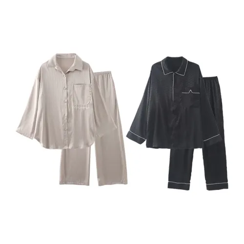 Chun Xi Мужской Черный, Женский Серый Унисекс Пижамные комплекты