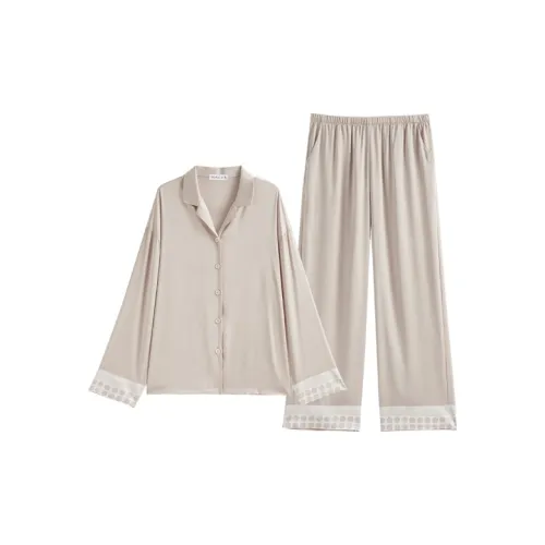 Same Language Абрикос Женские Пижамные Комплекты