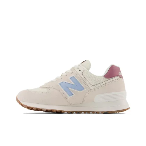 New Balance NB 574 Low Топ Повседневные Беговые Кроссовки Женские Серый Синий Розовый