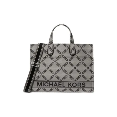 MICHAEL KORS Ткань Портативный Через плечо Тоут Большой Женский Бежевый Белый Черный