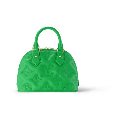 LOUIS VUITTON Alma Вышивка Лоскутное шитье Телячья кожа Сумка-купол Сумка через плечо Сумка Маленькая Женская Зеленая