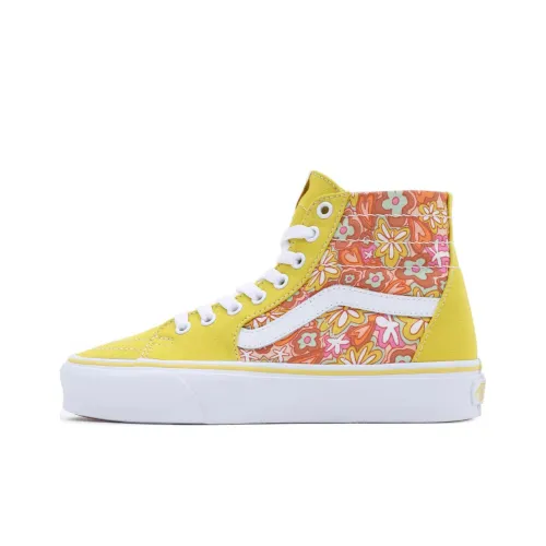 Vans SK8 Tapered High Топ Скейтборд Кроссовки Унисекс Желтый Белый Красный