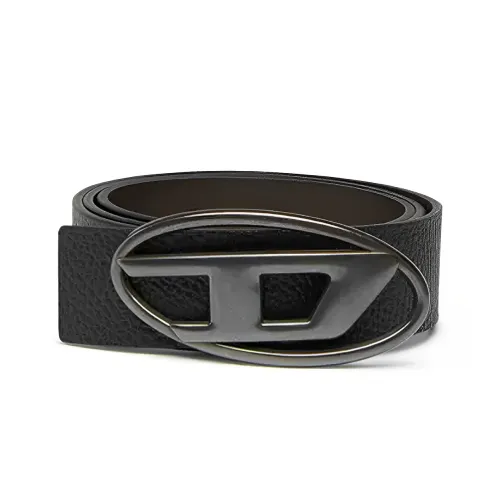 DIESEL Ремень из коровьей кожи, черный, унисекс