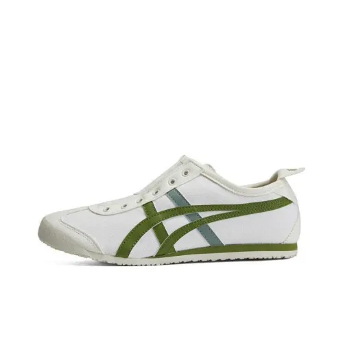 Onitsuka Tiger MEXICO 66 Противоскользящий Устойчивый к истиранию Дышащий Низкий Топ Повседневная Обувь Унисекс Белый Зеленый Синий