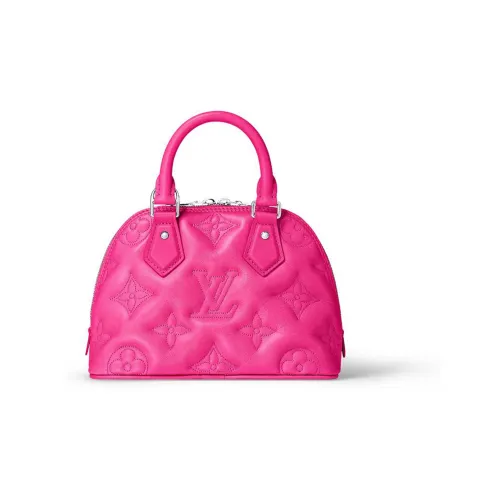 LOUIS VUITTON Alma Вышивка Лоскутное шитье Телячья кожа Сумка-купол Сумка через плечо Сумка Маленькая Женская Розовая