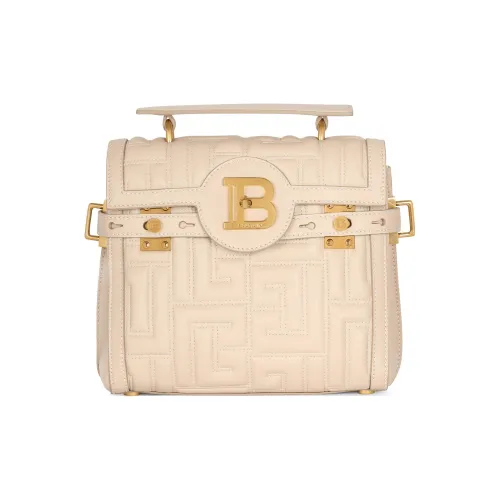 BALMAIN B Buzz Лоскутное шитье Овечья шкура Сумка через плечо Сумка Женская Светло-коричневый