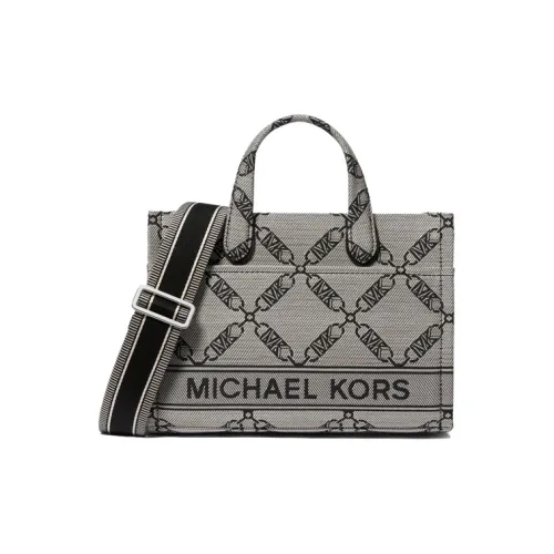MICHAEL KORS Gigi Jacquard Tote Bag Shopping Bag Handbag Small Women's Gray Black MICHAEL KORS Gigi Жаккард Тот Сумка Сумка для покупок Сумка Маленькая Женская Серый Черный