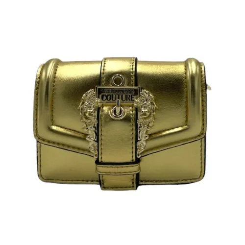 VERSACE JEANS COUTURE Полиэстер Курьерская сумка Сумка через плечо Мини Женская Золотая