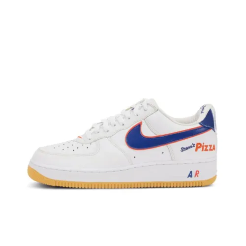 Nike Air Force 1 'Scarr'S Pizza' Slip-Resistant Shock Absorbers Low Top Skateboard Shoes Men's White Orange