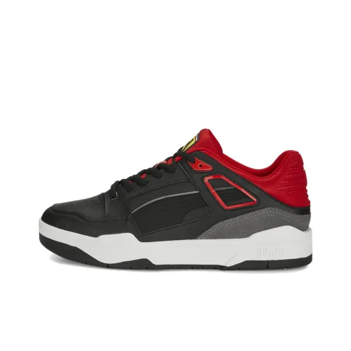 PUMA SCUDERIA Ferrari Slipstream Low Топ Скейтборд Кроссовки Мужские Черные Красные