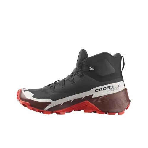 SALOMON CROSS HIKE MID Gtx 2 противоскользящий устойчивый к истиранию дышащий верх уличная обувь мужской черный красный