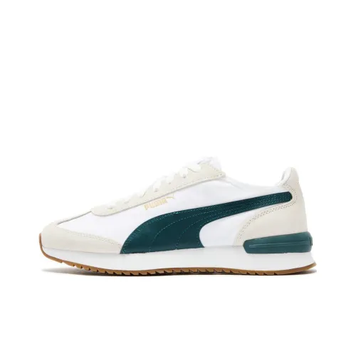 PUMA R78 Wind Nylon Устойчивый к истиранию Низкий Топ Casual Унисекс Белый Зеленый