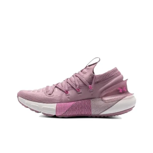 Under Armour HOVR Phantom 3 Амортизация Низкий Топ Беговые кроссовки Женские Розовый Белый