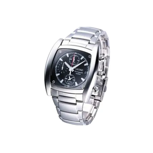 SEIKO Chronograph Series Кварцевый механизм нержавеющая сталь ремешок мужские часы черный циферблат