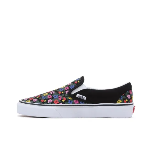 Vans Slip On Series Классические Низкие Кроссовки для Скейтбординга Унисекс Черный Белый Красный