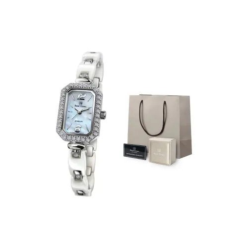 ROYAL CROWN RC Кварцевый механизм Стальной ремешок Часы Женские Белый циферблат RC63809 BB