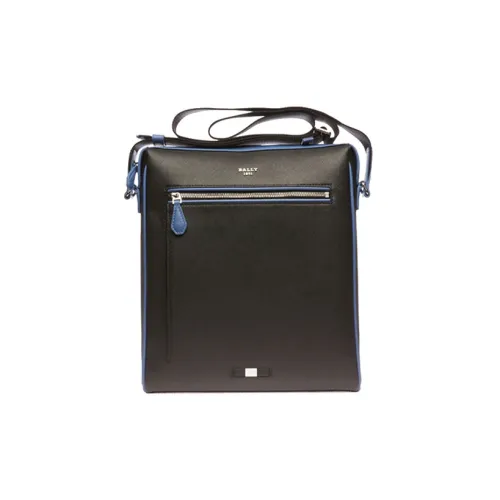 BALLY Сумка через плечо из коровьей кожи большая мужская черная синяя