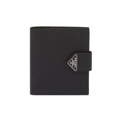 PRADA Saffiano кожа кошелек кошелек женский черный