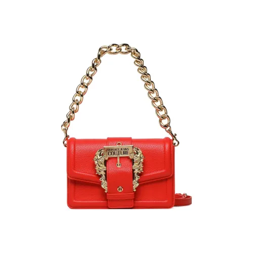 VERSACE JEANS COUTURE Сумка через плечо из текстуры кожуры личи маленькая сумка женская красная