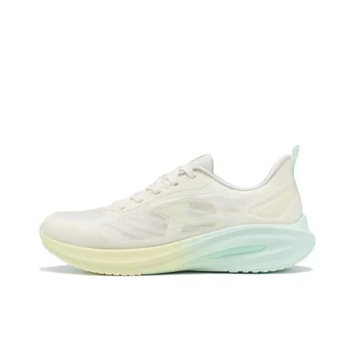XTEP Lighten 7,0 Slip-resistant Abrasion-resistant Breathable Low-Top Running Shoes Women's White Green Yellow XTEP Lighten 7,0 Противоскользящие Износостойкие Дышащие Низкие Кроссовки для Бега Женские Белые Зеленые Желтые