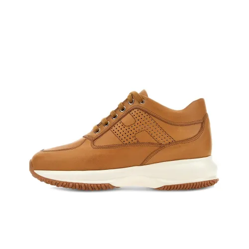 HOGAN Interactive Version Амортизация Износостойкий Низкий Топ Спортивная Повседневная Обувь Женская Светло-Коричневый