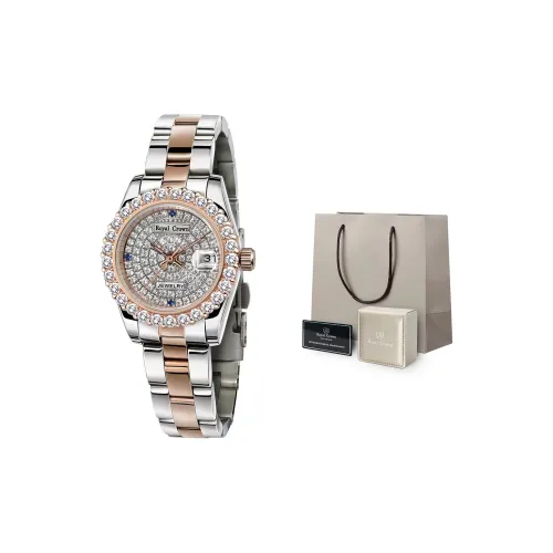 ROYAL CROWN RC Кварцевый механизм Часы Унисекс Серебристый циферблат RC3662L 1 мм