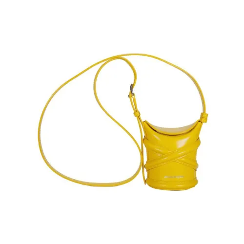 Alexander McQueen Коровья кожа Сумка через плечо Мини Женская Желтая