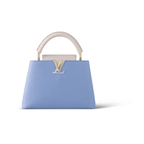 LOUIS VUITTON Capucines Кожа Капусин Через плечо Сумка-тоут Одно плечо Маленький Женский Синий