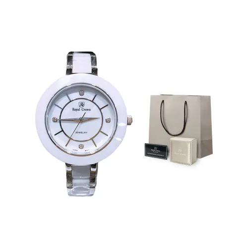 ROYAL CROWN RC Кварцевый механизм Часы Женские Белый Циферблат RC6314 BB
