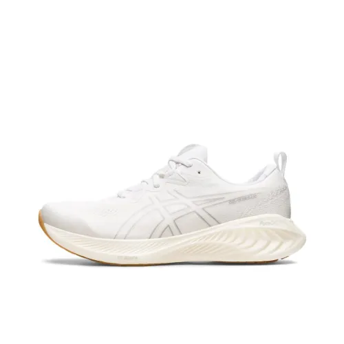 ASICS Cumulus 25 Устойчивый к истиранию Дышащий Низкий Топ Бег на длинные дистанции Обувь Мужская Белый