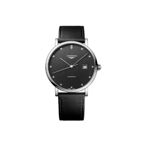 LONGINES Elegant Collection Автоматический Механический Механизм Мужские Часы Часы 41 мм Черный Циферблат Корпус из Нержавеющей Стали