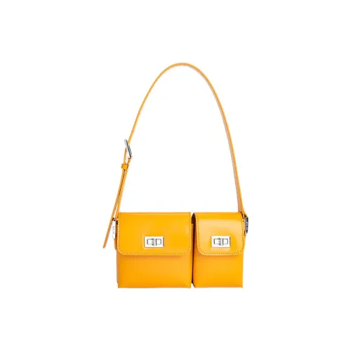 By Far Сумка через плечо из коровьей кожи женская апельсинового цвета