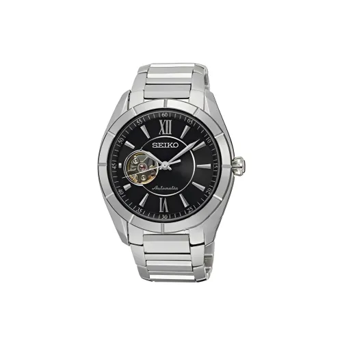 SEIKO Presage Series Кварцевый механизм нержавеющая сталь ремешок часы для мужчин черный циферблат