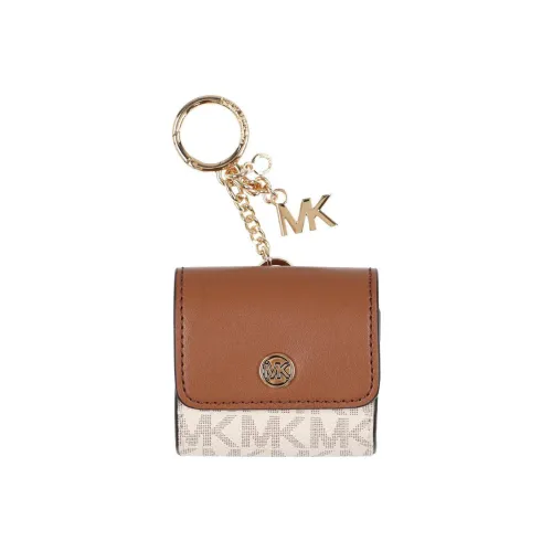 MICHAEL KORS Jet Set Покрытый холст Чехол для AirPods Защитный чехол для наушников Женские Коричневый Экрю Многоцветный