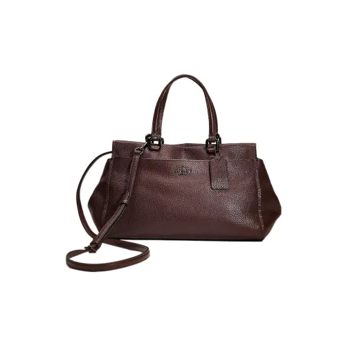 COACH Fulton Песочный Кожа Сумка через плечо Сумка Большая Унисекс Light Золото Черный