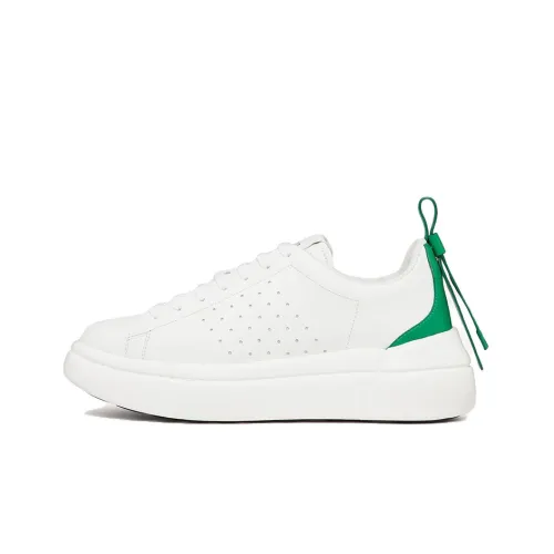 RED VALENTINO Bowalk Low Топ Стильные Скейтбординги Женские Белый Зеленый